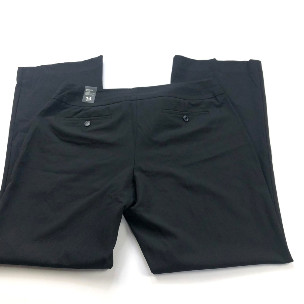 The Limited Cassidy Fit Flare 14 NEW (Fit 36W 33L) Mid Rise Dress Pants Black